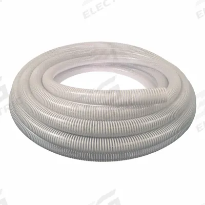 APPROVED VENDOR Suction and Discharge Hose: 1 1/2 in Hose Inside Dia., 90 psi, Clear/White - PVC Bulk Water Suction & Discharge Hoses with PVC Helix Reinforcement