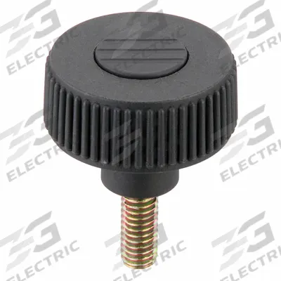 KIPP Hand Knob: Knurled, Plastic w/ Steel Thread, 5/16"-18 Thread, 20 mm Thread Lg - Knurled Knobs with Threaded Stud