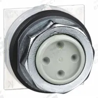 SCHNEIDER Extended Push Button: Black/Blue/Green/Red, 30 mm Mounting Size, Metallic, Momentary (MPN 9001KR3U). Key specifications — Brand: SCHNEIDER; Action: Momentary; Series: 9001K; Push Button Material Type: Metallic.