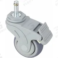 APPROVED VENDOR Stem Caster: Swivel, Total Lock, 3 in Wheel Dia., 1 1/4 in Wheel Wd, Rubber, Plastic (MPN P17S-RP030K-SG1-TB). Key specifications — attr1111099: APPROVED VENDOR; attr1111095: Gray; attr1113760: Gray; attr1176855: Swivel with Total Lock.