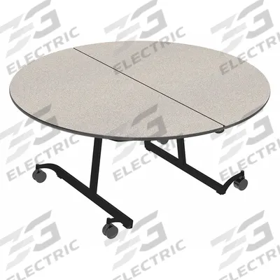 PALMER HAMILTON Folding Table: Gray Glace, 29 in Overall Ht, 60 in Overall Lg - Bi-Fold Cafeteria Tables