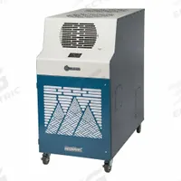 KWIKOOL Portable Air Conditioner: 3,000 sq ft – 3,600 sq ft, 60,000 BtuH, 460V AC, Cooling Only (MPN KIB6043-3). Key specifications — Compatible Location: Indoor; Voltage: 460V AC; Includes Air Filter: Air Filter Included; Brand: KWIKOOL.