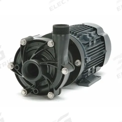 FINISH THOMPSON Magnetic Drive Pump: PVDF, 3/4 hp Horsepower, Three Phase, PVDF - Magnetic-Drive Straight Centrifugal Pumps