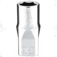 MILWAUKEE Standard Socket: SAE, 1/4 in Drive Size, 9/32 in Socket Size, 6-Point, Std, Chrome (MPN 45-34-9004). Key specifications — attr1204417: MILWAUKEE; attr1204392: Chrome.