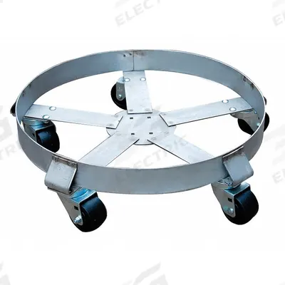 APPROVED VENDOR Drum Dolly: 1,100 lb Load Capacity, For 55 gal Container Capacity, Round - Cross-Brace Drum Dollies with Support Ring