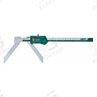 INSIZE Arc Radius Digital Caliper: 0.2000 in to 8 in /5 mm to 200 mm, Cabled, +/-0.0028 in Accuracy (MPN 1189-200B). Key specifications — attr1184461: +/-0.0028 in; attr1184462: 0.0005 in/0.01 mm; attr1184471: Inside; attr1184472: Knife Edge with Small Point; attr1184496: INSIZE.