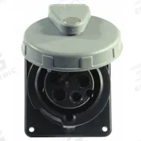 HUBBELL Pin and Sleeve Receptacle: Black, 347/600V AC, Three Phase, 30 A, 4 Pole, 5 Wire (MPN HBL530R5W). Key specifications — Brand: HUBBELL.
