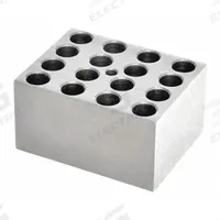 OHAUS Modular Block: Anodized Aluminum, 1 7/8 in Overall Wd, 2 3/4 in Overall Lg, 16 Wells (MPN 30400165). Key specifications — Product Type: Dry Bath Block; Includes Thermometer Well: No; Material: Anodized Aluminum; Brand: OHAUS.
