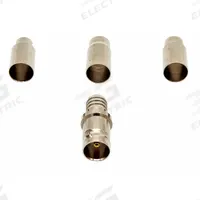 TRIPLETT Universal Coaxial Connector: Female, Connector, Silver, Crimp-On, RG-59/RG-6, BNC, 10 PK (MPN 350-00-75TP). Key specifications — attr930438: Connector; attr930422: TRIPLETT; attr930423: Silver; attr930429: Nickel-Plated; attr930430: Female.
