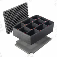 PELICAN Protective Equipment: 39 5/8 in x 18 1/8 in, 1/2 in Foam Thick, Steel (U-Pin), 2 Inserts (MPN 1550TPKIT). Key specifications — attr1188295: 1550; attr1188298: PELICAN; attr1189912: 9KD59.