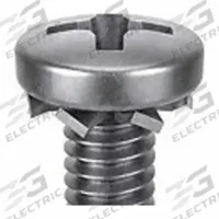 SEMS Screw: External Tooth, 1/4"-20 Thread Size, 3/8 in Lg, Stainless Steel, Passivated, Pan (MPN 1-PPE-25C-37). Key specifications — Drive Size: #3.