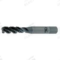 OSG Spiral Flute Tap: M6x1 Metric, 6H, 3 Flute, Bottoming Chamfer, TiN Coated High Speed Steel (MPN 2988305)