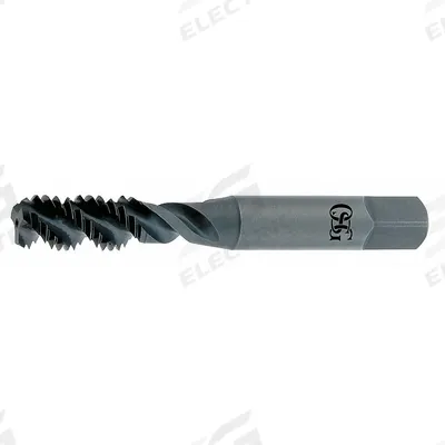 OSG Spiral Flute Tap: M6x1 Metric, 6H, 3 Flute, Bottoming Chamfer - General Purpose Spiral-Flute Taps