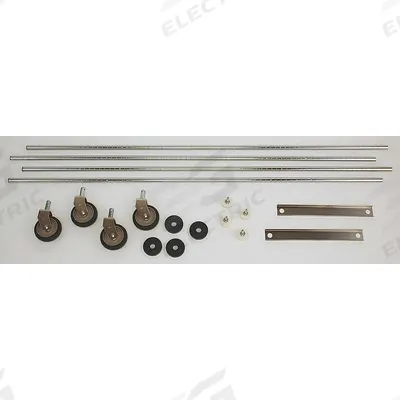 METRO Mobile Unit Kit: 24 in Overall Wd - Post & Hardware Kits for Top-Track Wire Shelving