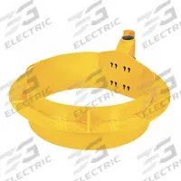 MSA Manhole Collar: 20 in, Manhole Mnt, Support Post, Yellow, Davits, Freestanding, Steel (MPN IN-2219). Key specifications — Brand: MSA; Color: Yellow; Confined Space Component: Davits; Compatible Component: Support Post; Material: Steel; Mounting Type: Freestanding.