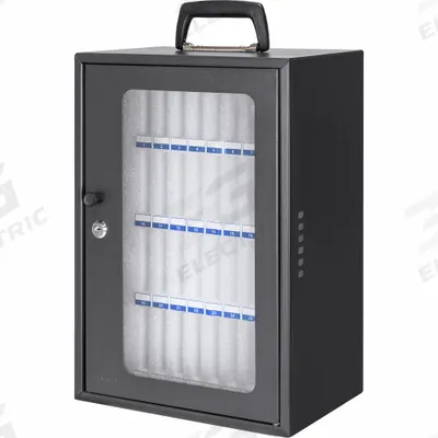 BARSKA Cell Phone Cabinet: 8 in x 11 3/4 in x 17 1/2 in, 4 Tiers, 9 Units Wide - Surface-Mount Metal Cell-Phone Lockers
