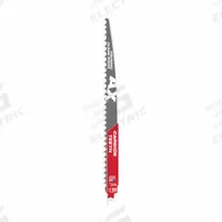 MILWAUKEE Reciprocating Saw Blade: 3 Teeth per Inch, 12 in Blade Lg, 0.05 in Blade Thick, Carbide (MPN 48-00-5233). Key specifications — attr1109198: 3; attr1109200: Rigid for Straight Cuts; attr1109201: Curved; attr1109209: MILWAUKEE.