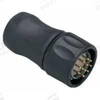 IFM M23 Circular Connector: M23 Male Thread with Straight Connection, 12 Pin, Solder, IP67 (MPN E60128). Key specifications — Connection Type: Cable Connection Due to Soldering; Housing Finish: Plastic-Coated; Housing Material: Nylon; IP Rating: IP67; Brand: IFM.