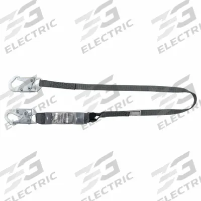 MSA Shock-Absorbing Lanyard: Shock Pack, Steel Snap Hook, Steel Snap Hook, 310 lb Capacity - General Fall Protection Shock-Absorbing Lanyards
