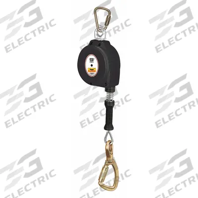 CONDOR Self-Retracting Lifeline: Steel Carabiner Anchor, Harness Steel Carabiner - Mounted SRLs