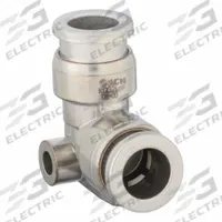 SMC Push-Fit Elbow Fitting: 8 mm OD x 8 mm OD Size, Push-to-Connect x Push-to-Connect, Silver (MPN KQG2L08-00). Key specifications — Brand: SMC.