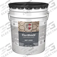 H&C Sealer: Sealer, Exterior/Interior, Oil, 5 gal Container Size, Concrete/Masonry/Stucco, Gloss (MPN 50.100125-20). Key specifications — Brand: H&C; Transparency: Clear; Use Location: Interior; Sheen: Gloss; Sub-Brand: ClariShield; Color: Clear; Resin Type: Silicone.