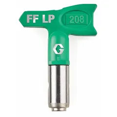 This GRACO airless spray gun tip has a 0.008 in orifice size and includes a guard combination. It is compatible with RAC X series spray guns and manufacturer model number 246215. The green tip is used for applying paints and coatings in industrial finishing, automotive refinishing, and protective coating applications.