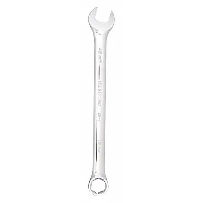 WESTWARD Combination Wrench: Alloy Steel, Chrome, 12 mm Head Size, 6 3/4 in Overall Lg - Metric 6-Point Combination Wrenches