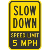 Traffic Sign: 12 in x 18 in Nominal Sign Size (W x H), Aluminum, 0.063 in Thick, Non-Reflective (MPN G-2438-NA_12x18)