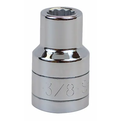 SK PROFESSIONAL TOOLS Socket: SAE, 1/2 in Drive Size, 3/8 in Socket Size, 12-Point, Std - 1/2" Drive Hand Sockets