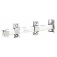 Surface-mounted door bolt with a US26D finish. Measures 8 inches in height, 3/4 inch in width, and 2 1/16 inches in length. Used to secure doors by sliding the bolt into a strike plate, providing an additional locking point for commercial or industrial doors