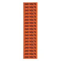 BRADY Conduit and Voltage Markers: 2 1/4 in Label Wd, 1/2 in Label Ht, 240 Volts, C Label (MPN 44310)