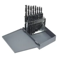 CLE-LINE Jobber Length Drill Bit Set: 21 Pc, 1/16" to 3/8" by 64ths, 135° Split Point (MPN C21115)