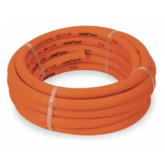 This bulk PVC hose is designed for agricultural and lawn spray applications, such as transferring water, herbicides, and fertilizers. It features a 3/8 in inside diameter and a 300 ft length, with both tube and cover made of PVC.