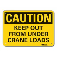 Caution Sign: Plastic, Mounting Holes Sign Mounting, 7 in x 10 in Nominal Sign Size, 0.055 in Thick (MPN LCU3-0334-NP_10x7)