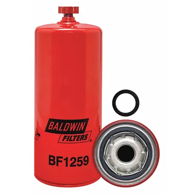 BALDWIN FILTERS Fuel Filter: Spin-On, 3 11/16 in Outside Dia, 1"-14 Thread Size, Cellulose - Spin-On Fuel Filters