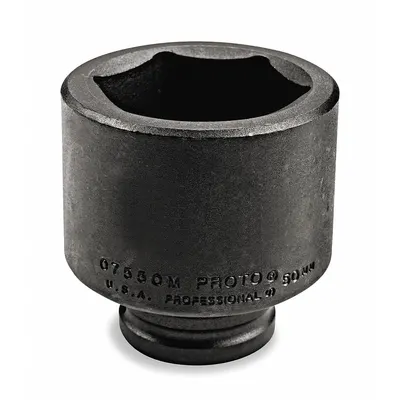 PROTO Impact Socket: 3/4 in Drive Size, Metric, 25 mm Socket Size, 6-Point, Std - 3/4" Drive Impact Sockets