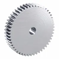 Hubless Spur Gear: Module m 2, 50 Teeth, 15 mm Bore Dia, Stainless Steel, 20° Pressure Angle (MPN SUSA2-50)