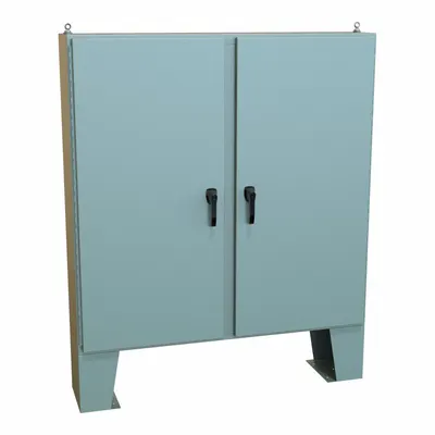 HAMMOND Electrical Enclosure: Steel, 60 in x 60 in x 13 in, NEMA 12/13/3R/4, w/Panel - Steel Washdown Enclosures