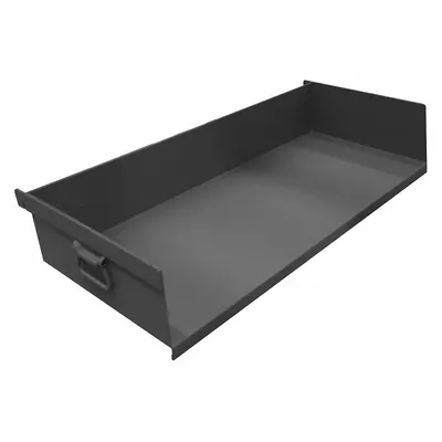 OEM APPROVED VENDOR Tray TR-1500-95, Steel, Gray, 15 in Wd x 6 in Ht - Bins & Accessories for Customizable Large Bin Carts with Slotted A-Frame