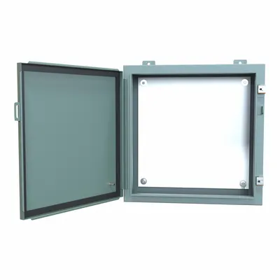 HAMMOND Electrical Enclosure: Steel, 20 in x 20 in x 6 in, NEMA 12/13, w/Panel - Steel Dust-Tight Enclosures