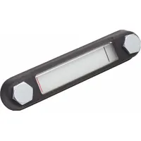 Oil level gauge for unpressurized tanks with M10 metric male thread, 37 mm sight height, and 76 mm mounting centers. Body height 107 mm, NBR seal. Provides visual fluid level indication in industrial lubrication systems, gearboxes, and hydraulic reservoirs. No thermometer included