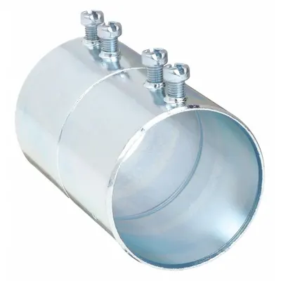 RACO 1 1/4 in Set Screw Conduit Coupling, Gray, 3 1/32 in Overall Length - Set Screw Conduit Couplings