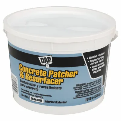 DAP Concrete Patcher & Resurfacer, Gray, 10 lb Pail - Concrete Resurfacers