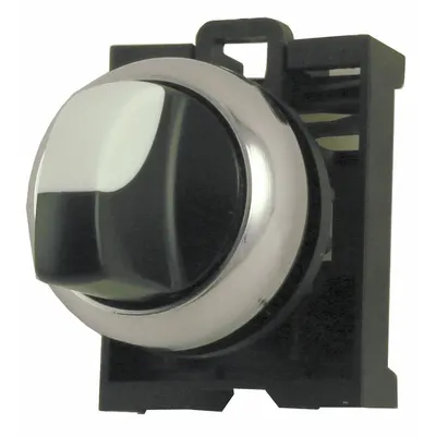 EATON Short-Handled Selector Switch: 22 mm Panel Mount Size, 3 Positions - Selector-Switch Operators