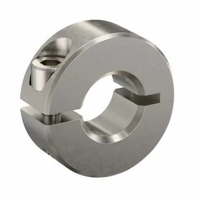 RULAND MANUFACTURING CL-6-SS Stainless Steel Shaft Collar, 3/8 in Bore, Clamp-On - Stainless Steel Shaft Collars