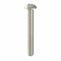 Tamper Resistant Screw: #10-24 Thread Size, 1 1/2 in Lg, Stainless Steel, Plain, Button, 50 PK (MPN 91160)