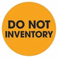Do Not Inventory Label: Do Not Inventory, 2 in x 2 in, Orange (MPN DL1251)