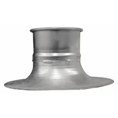 Steel bellmouth adapter hood designed for 8-inch duct diameter. Features a 5-inch inlet diameter and 8-inch outlet diameter with a 5-inch overall length. Used in industrial ventilation and dust collection systems to transition airflow between duct sections, reducing turbulence and pressure drop.