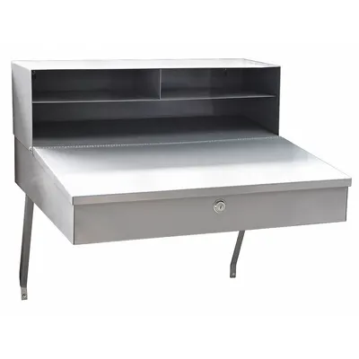 OEM Stationary Wall Mount Desk: Locking - Wall-Mounted Desks